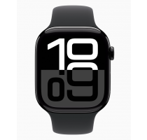 product image: Apple Watch Series 10 GPS 42mm Aluminium diamantschwarz Sportarmband schwarz M/L